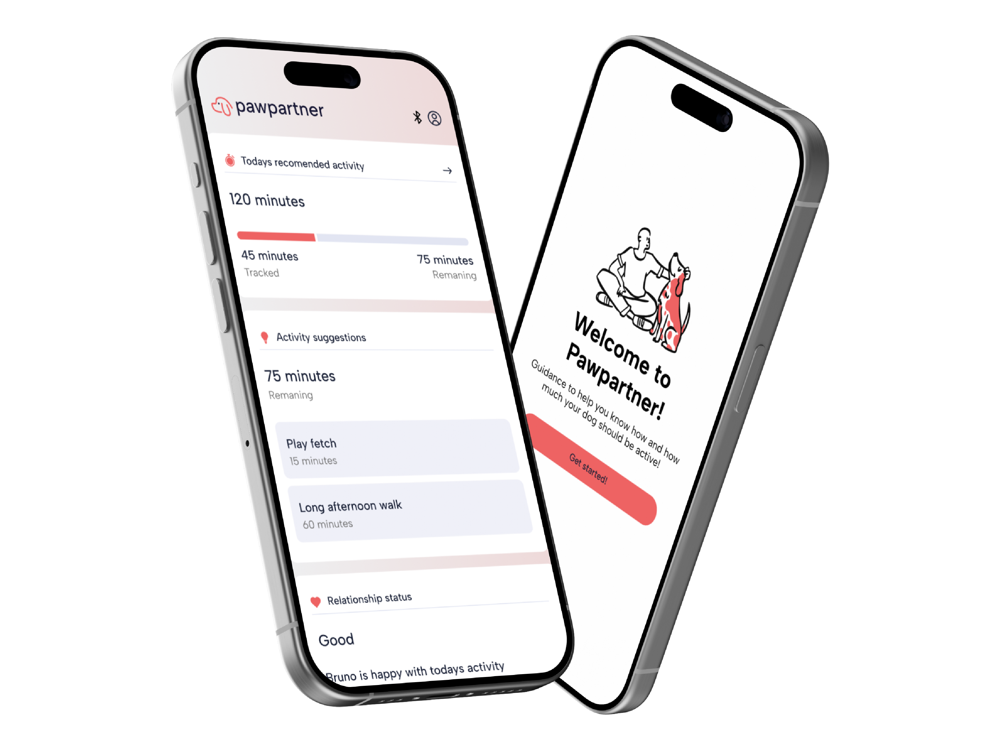 Brukergrensesnittet for mobilappen